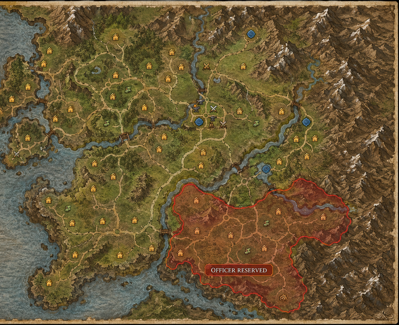 The Vestige of Tirisfal - Campaign Territory Map